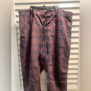 Anthropologie drawstring waist and button down fly pants, jogger